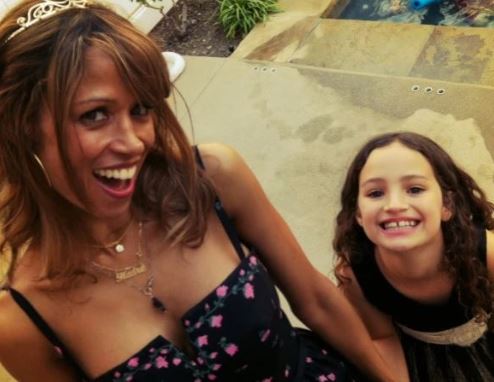 Little Lola Lovell with her mother Stacey Dash